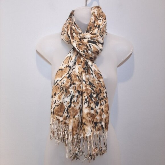 3/$20 TANGREN 100% Pashmina Scarf Python Snake Print Fringed Wrap Shawl - Picture 9 of 12